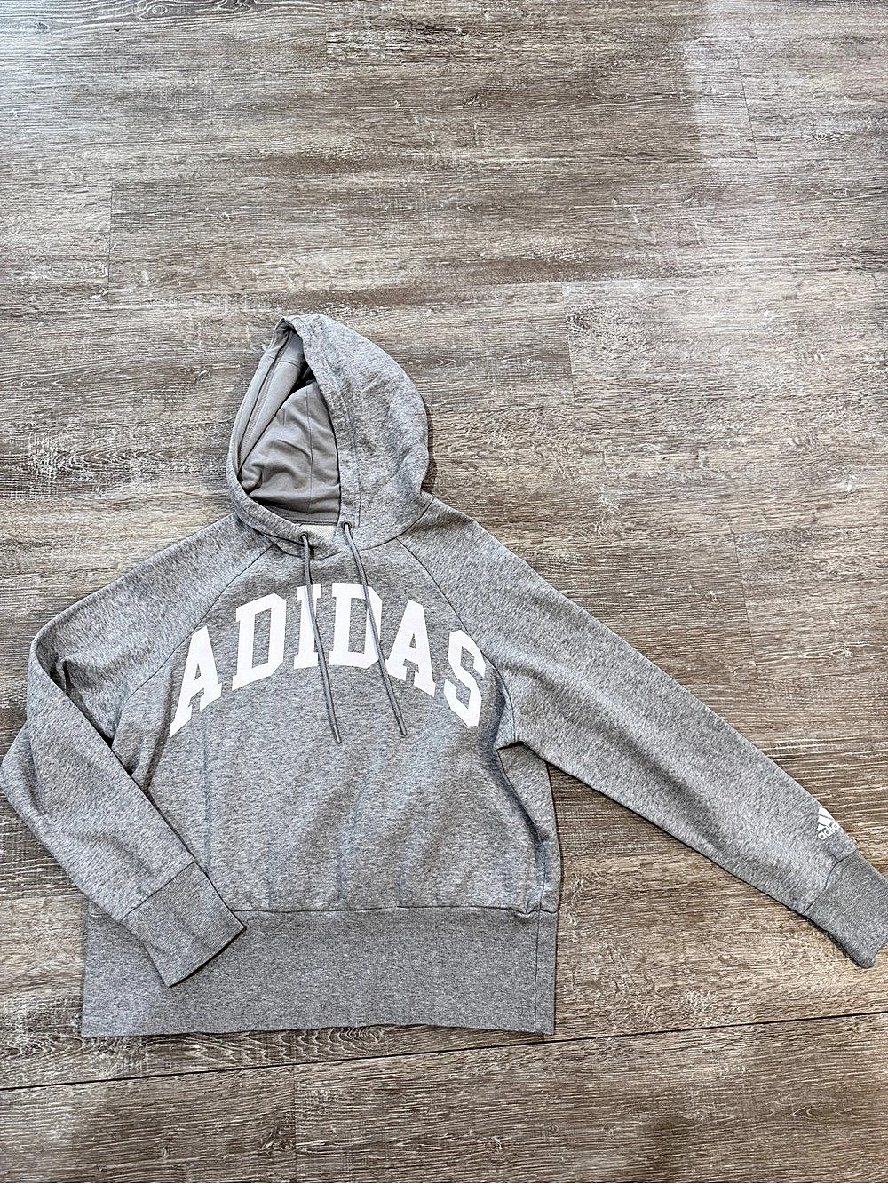 adidas girls Medium Gray Logo Hoodie Like New